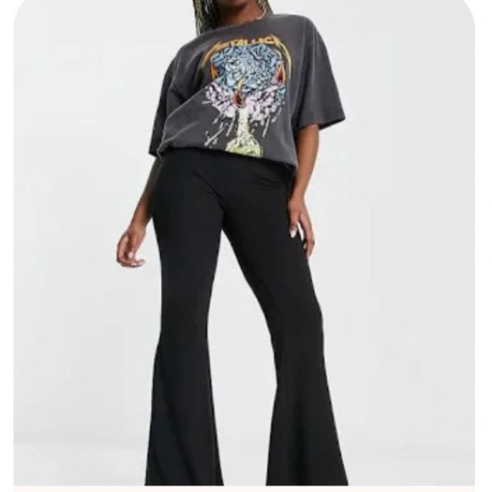 Missguided Black Bootcut Flare Trousers
